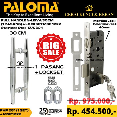 Jual TARIKAN PINTU PULL HANDLE PALOMA SET KUNCI PHP 281 1PSG MSP 1222