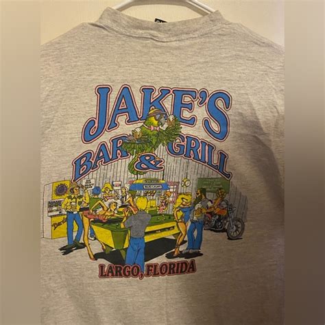 Signal Sports Shirts Vintage 8s Jakes Bar And Grill T Shirt Largo