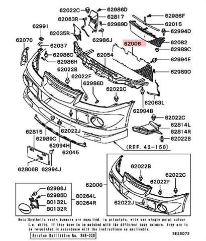 Kratka zderzaka przedniego środkowa Mitsubishi EVO 5 6 MR396578