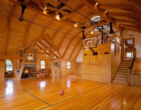 19 Modern Indoor Home Basketball Courts Plans and Designs