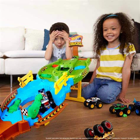 Hot Wheels Monster Trucks Wreckin Raceway Playset The Model Shop