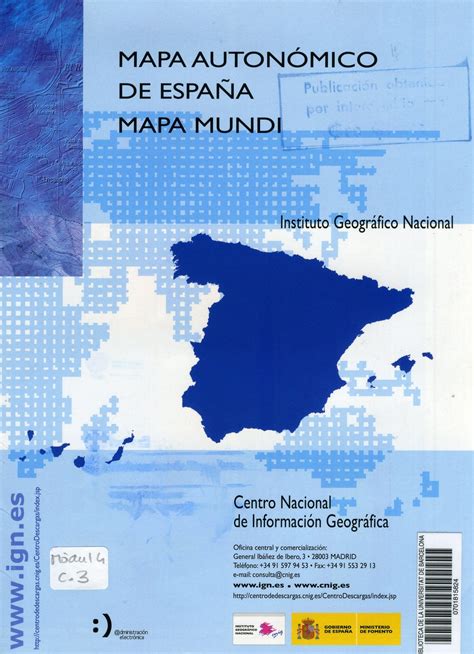 Instituto Geográfico Nacional Espanya Mapa autonómico de España