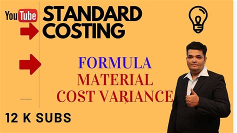 Standard Costing How To Remember The Formula Of Material Cost Variance Youtube