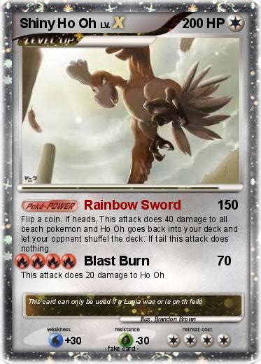 Pokémon Shiny Ho Oh 34 34 - Rainbow Sword - My Pokemon Card