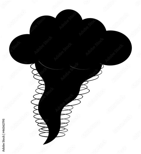 Hurricane Silhouette Stock Vector Adobe Stock