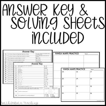 Nwea Maps Test Practice For Upper Elementary By North Dakota Teaching