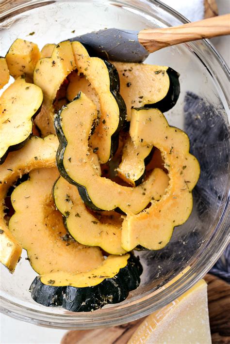 Parmesan Herb Roasted Acorn Squash Simply Scratch