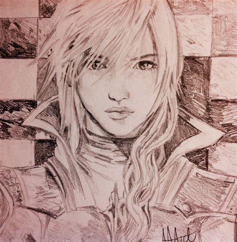 Fan Art Of Lightning From Final Fantasy By Autumn Angel Art Angel Art