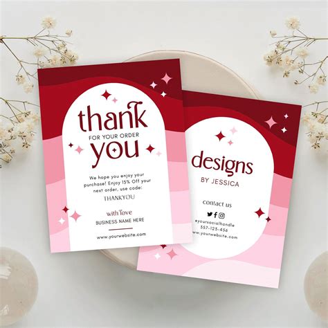 Trendy Business Package Inserts Template Diy Thank You For Purchase