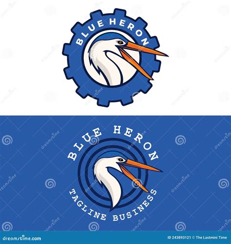 Blue Heron Logo Stock Vector Illustration Of Business 243893121