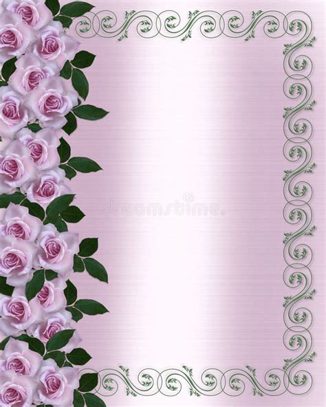 Wedding Invitation Floral Border Lavender Stock Illustration ...