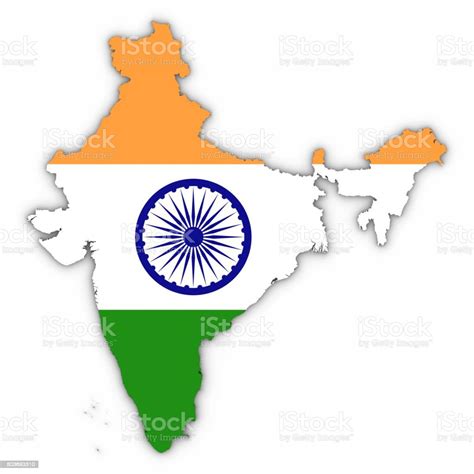 india map outline  indian flag  white  shadows