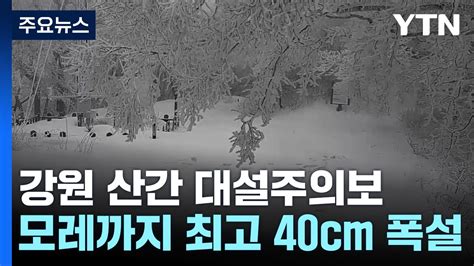 날씨 영동 대설특보 휴일까지 최고 40cm다음 주엔 또 한파 Ytn Youtube