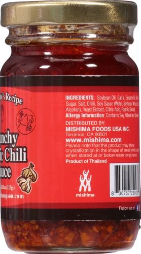 Mishima Chef Troy S Recipe Crunchy Garlic Chili Sauce 4 03 Oz Fred Meyer