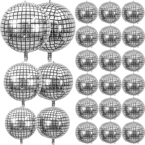 Amazon Pcs Disco Ball Balloons Different Sizes D Large Disco