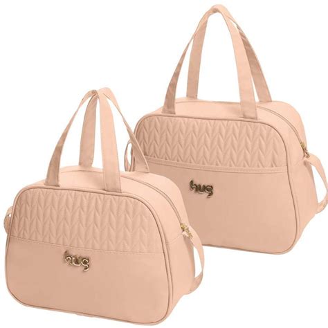 Kit 02 Bolsas Maternidade Paris Nude Hug Baby Bolsas Maternidade Hug