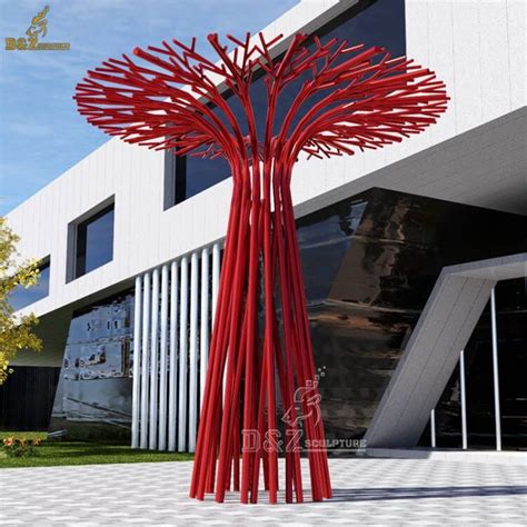 Custom Made Metal Outdoor Tree Sculpture For Public Decor And Landscape