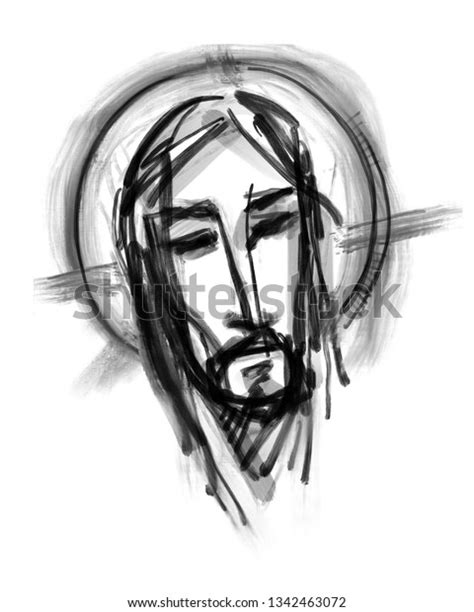 Hand Drawn Illustration Drawing Jesus Christ Ilustraci N De Stock