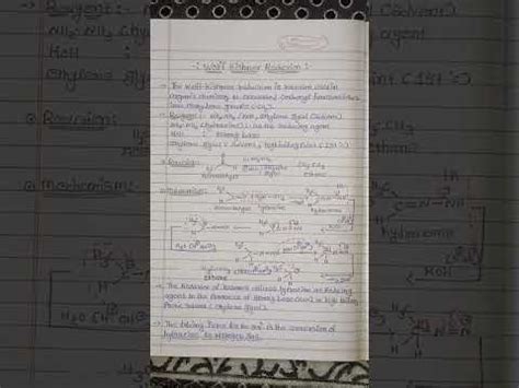 Wolf Kishner Mechanism Organic Chemistry Carbonyl Converted To