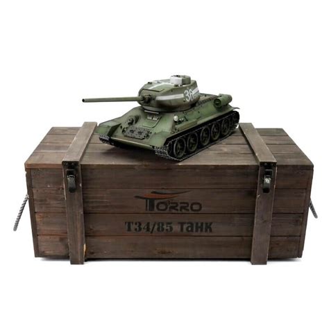 RC Panzer T 34 85 Profi Edition Grün IR mit Kanonenrauch