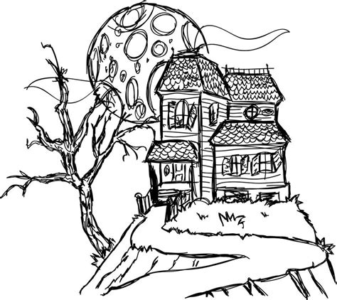 Haunted House Cartoon Drawing at PaintingValley.com | Explore ...