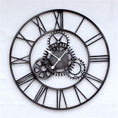 Gears Design Metal Wall Clock