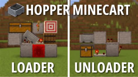 Easy Hopper Minecart Loader And Unloader Minecraft Tutorial 1 21 Youtube