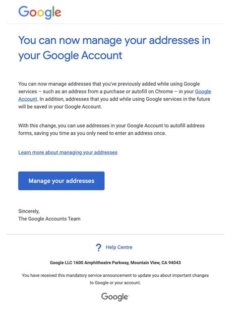 Manage your addresses in your Google Account - Adriaan Dekker