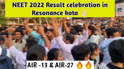 NEET 2022 Result Celebration In Resonance Kota AIR 13 AIR 27