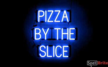 Pizza By The Slice Sign Led Light With Neon Brightness