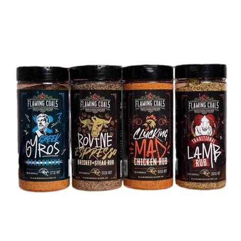 Bbq Rubs Combo 4 Packs Lamb Beef Chicken And Gyros Seasoning Bbq