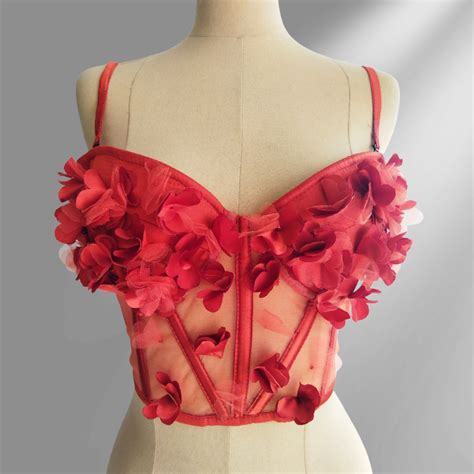 Bustier Transparente Con Flores En Cuerpo Y Busto BAZALIER