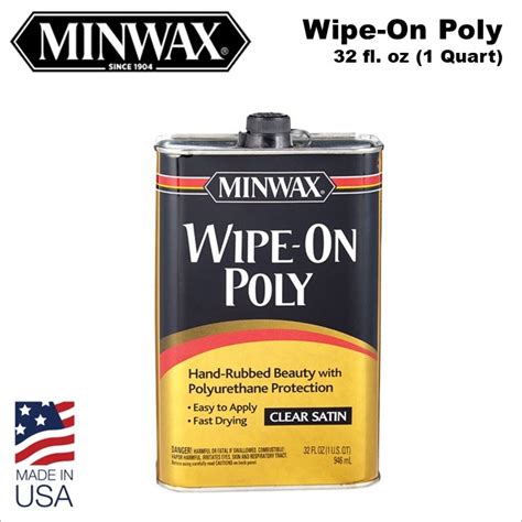 Minwax Wipe-On Poly Finish, 32 fl oz (Quart) | Shopee Philippines