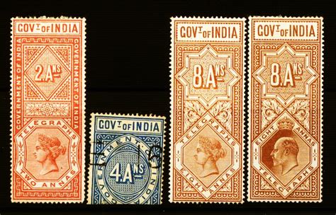 Heritage Of India Stamps Site Telegraph Stamps Of British India Queen