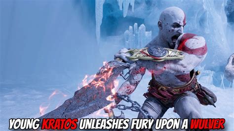 Young Kratos Unleashes Fury Upon A Wulver Gow Ragnarok Ng Youtube