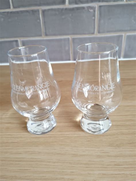 Pair Of Glenmorangie Whisky Blenders Tasting Glasses Vgc Ebay