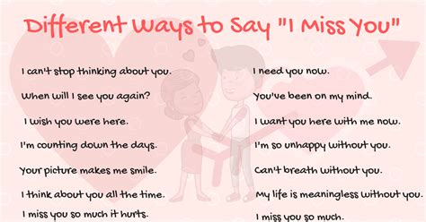 40 Cool Ways To Say I Miss You In English Eslbuzz