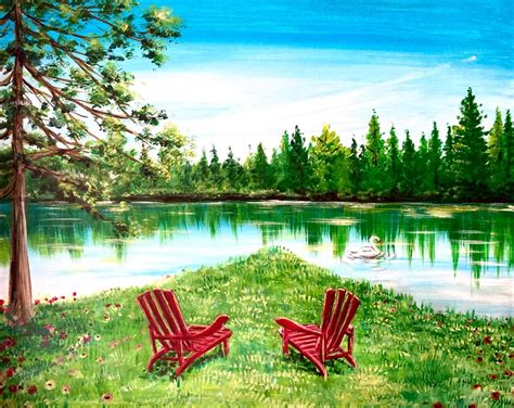 Relaxing By The Lake A PAINT SIP EVENT With Lisa Stir Up The Paint