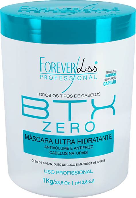 Kit 02 Forever Liss Máscara Btx Zero Hidratante Sem Formol 1kg