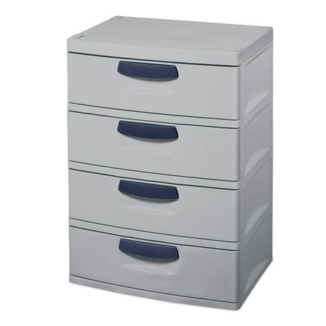 Sterilite 4 Drawer Unit Plastic Cement