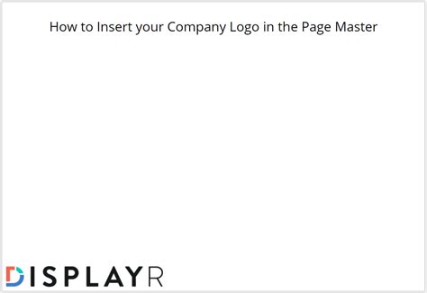 How To Insert Your Company Logo In The Page Master Displayr Help