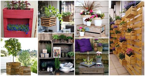 13 Fantásticas Ideas para Decorar tu Jardín con Cajas Madera