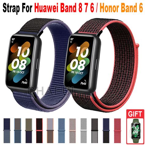 Dây Đeo Nylon Thay Thế Cho Đồng Hồ Thông Minh Huawei Band 8 7 6 Honor