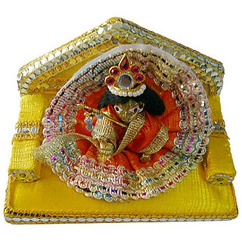 Lord Laddu Gopal Ball Krishna Thakur Ji Brass Statue With Dress