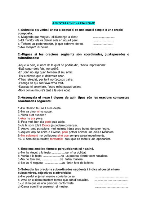 Activitats De Llengua 4 PDF