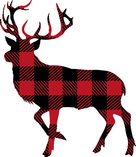 Christmas Deer Svg Buffalo Plaid Christmas Svg Winter Svg Inspire Uplift