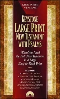 Large Print New Testament With Psalms King James Version Book