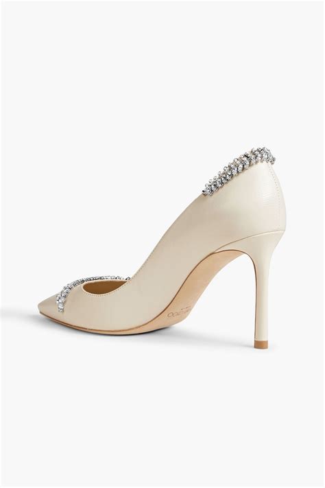 Jimmy Choo Romy Crystal Embellished Leather Pumps The Outnet