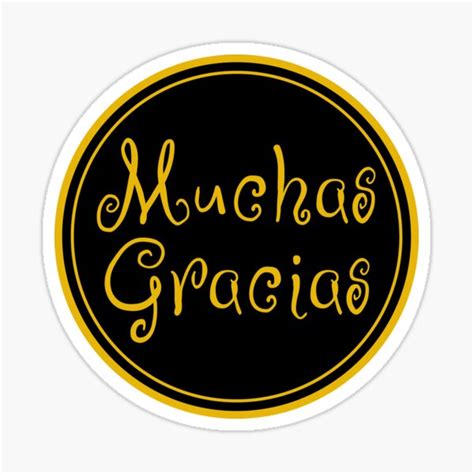 Muchas Gracias Thank You Very Much Spanish Phrases Sticker For