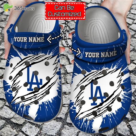 Personalized Los Angeles Dodgers Baseball Team Crocs Clog Custom Name